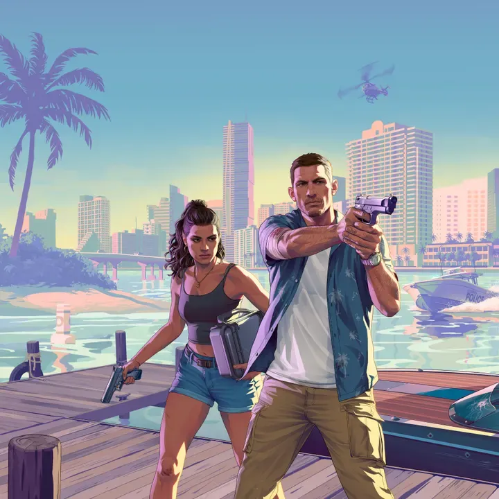 Jason and Lucia 02, official GTA 6 iPad and tablet wallpaper