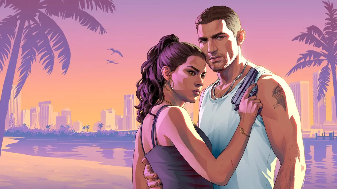 Official artwork of Jason and Lucia on the beach