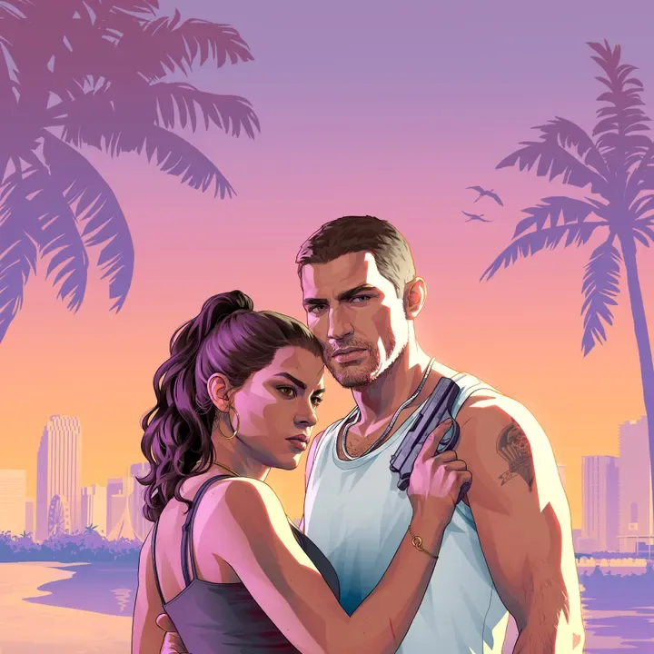 Jason and Lucia Beach, official GTA 6 iPad and tablet wallpaper