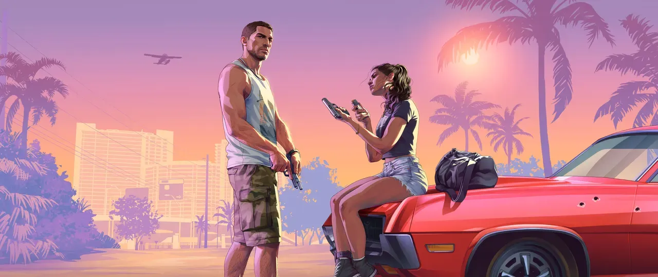 Jason and Lucia Lock and Load, official GTA 6 Ultrawide wallpaper