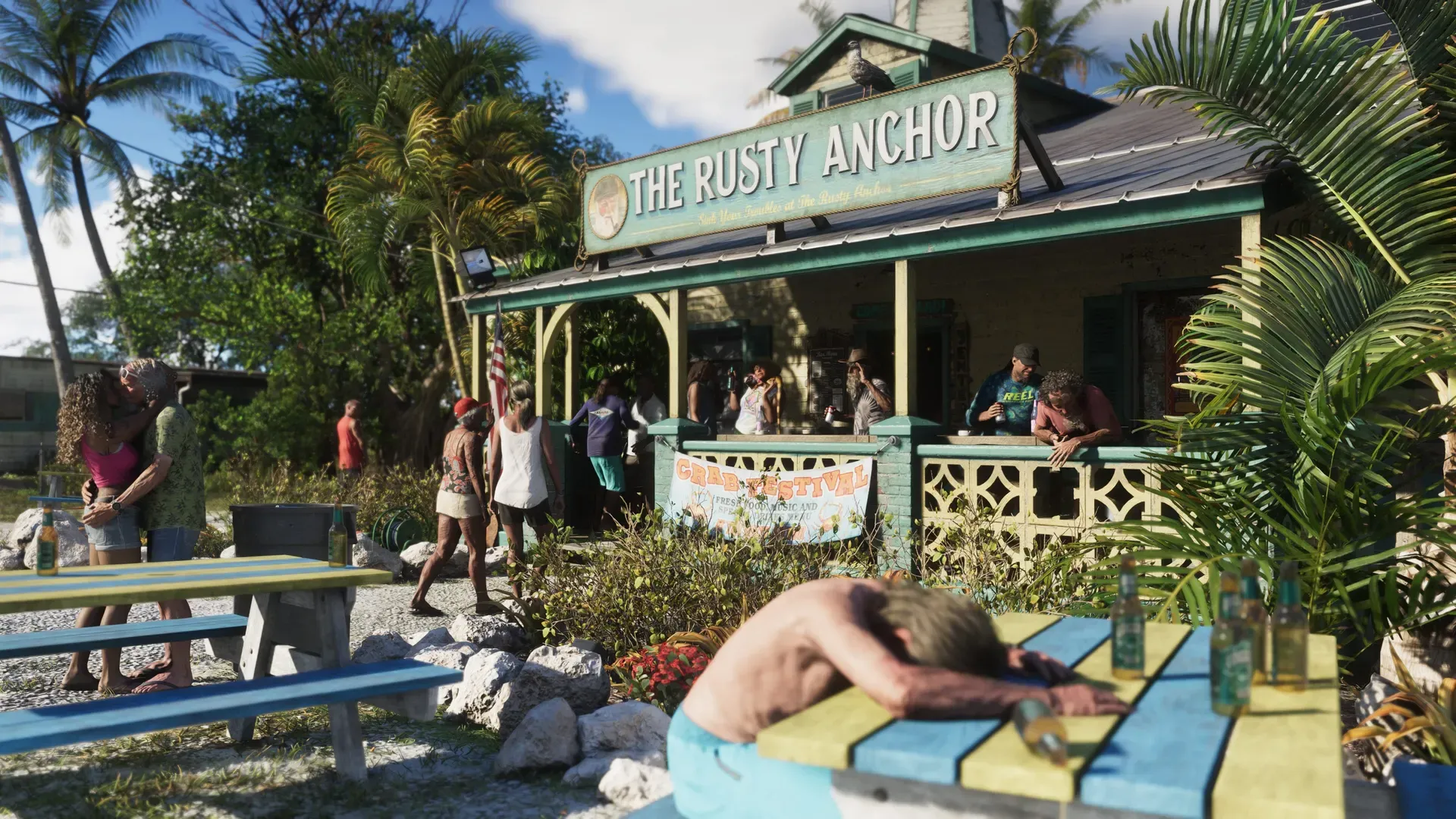 The Rusty Anchor beach bar in the Leonida Keys