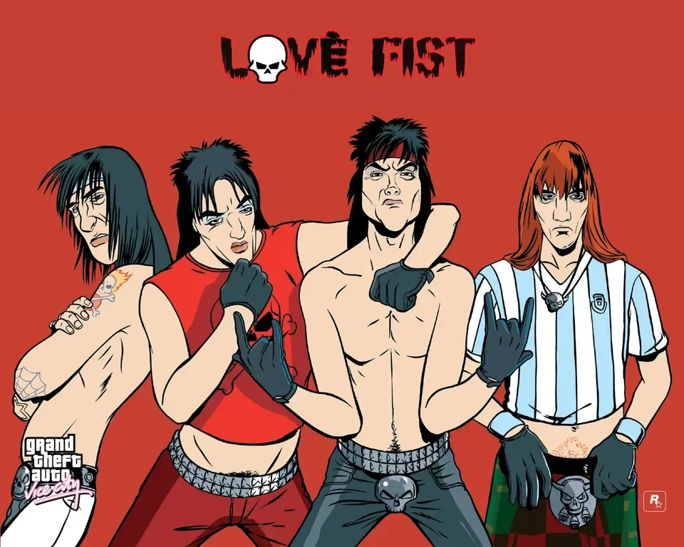 Love Fist, official GTA Vice City wallpaper