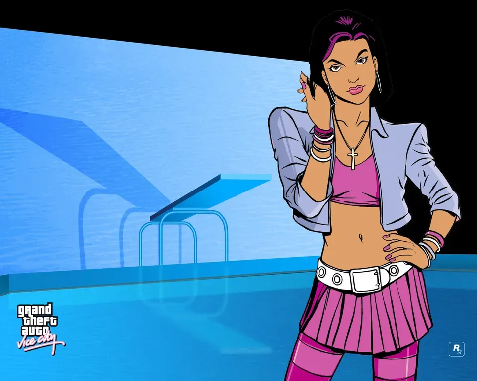 Mercedes, official GTA Vice City wallpaper
