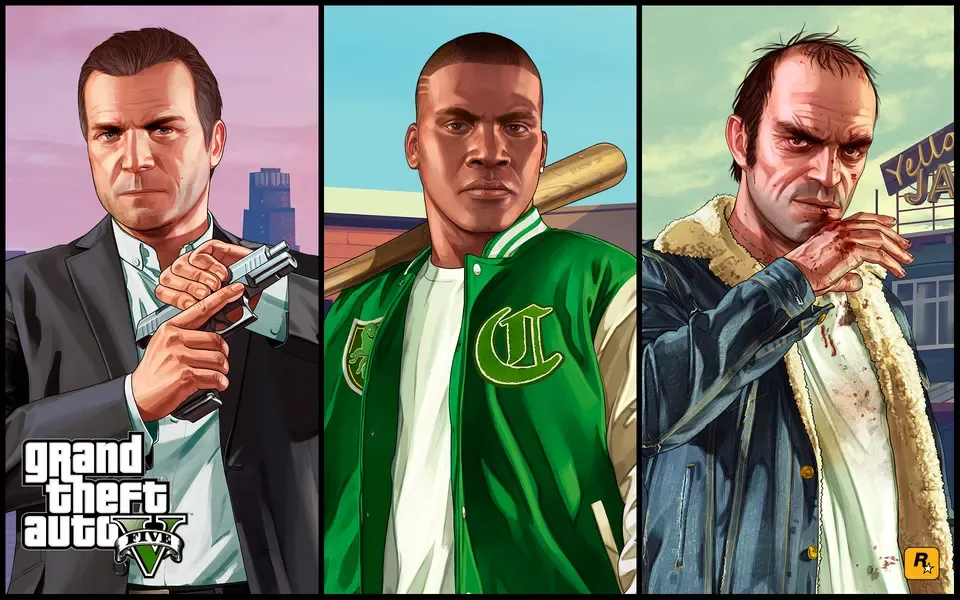 Michael, Franklin and Trevor 2, official GTA Story mode wallpaper