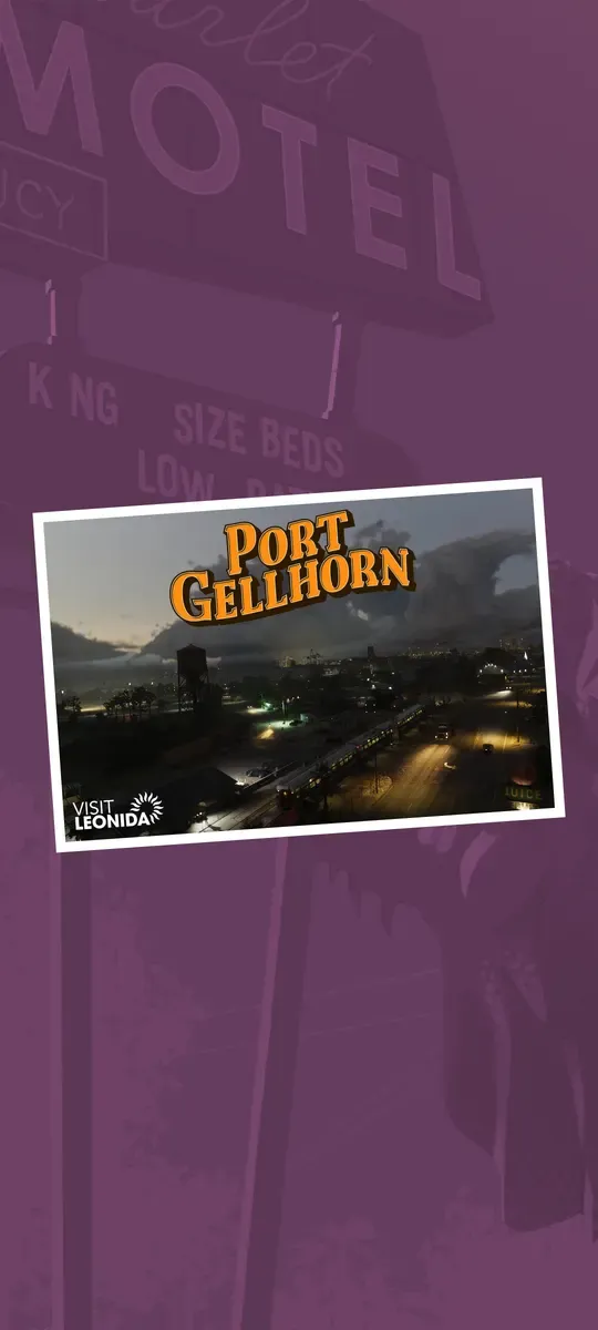 Port Gellhorn Postcard, official GTA 6 iPhone wallpaper