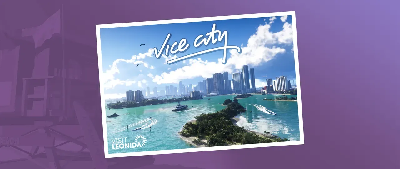Vice City Postcard, official GTA 6 Ultrawide wallpaper